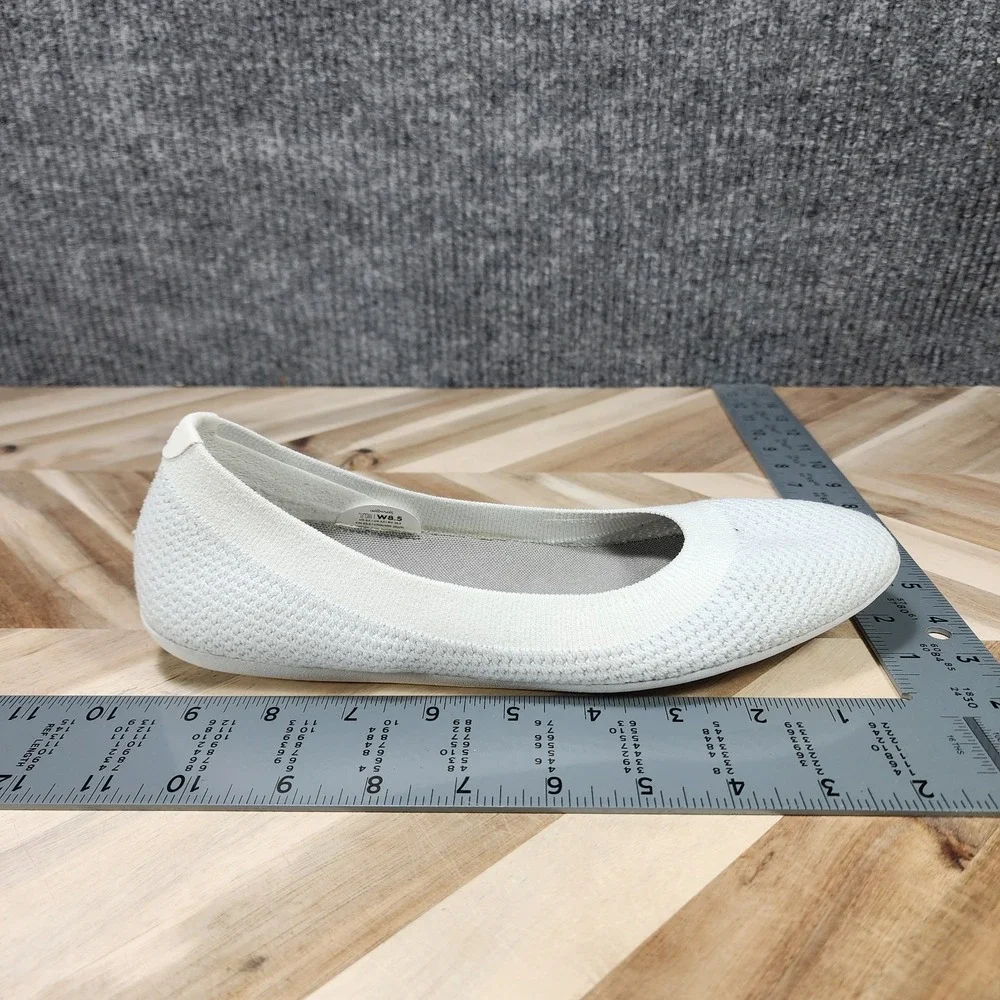 Allbirds Tree Breezers Womens Size 8.5 Natural White Knit Ballet Flats Shoes